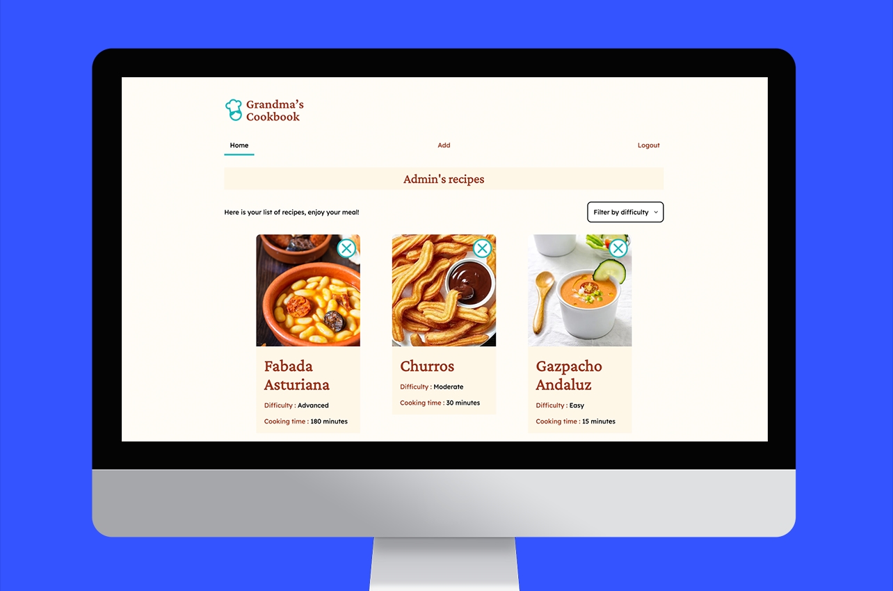 Grandma's Cookbook's desktop screenshot
