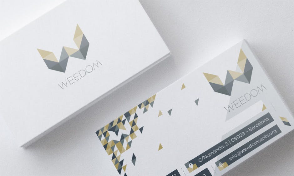 Weedom's business card design